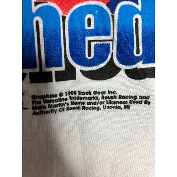 Vintage 90's Mark Martin Racing Graphic T-Shirt Men's Large Double Sided - Picture 7 of 8